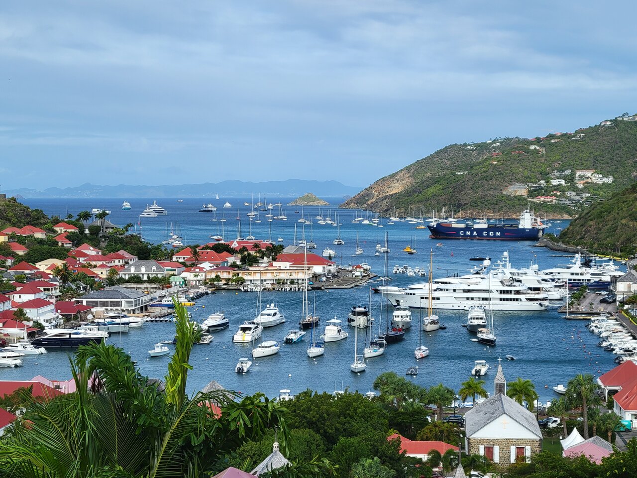 rsz_gustavia_from_above Gustavia St Barthelemy harbor with boats, rooftops and ocean