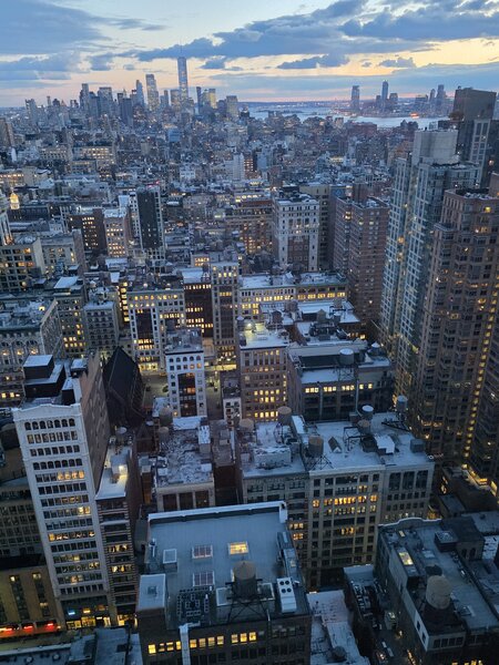Manhattan Skyline including Hudson River from Ritz Carlton NoMad